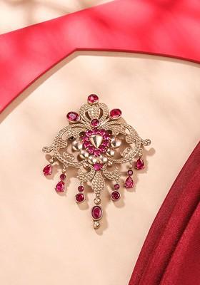 Men Stone Studded Victorian Vogue Brooch