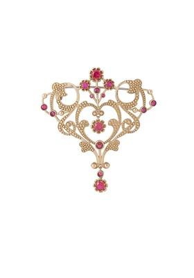 Bespoke Bliss Artificial Stones And Beads Studded Brooch