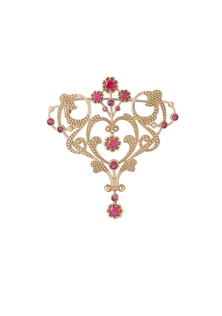 Bespoke Bliss Artificial Stones And Beads Studded Brooch