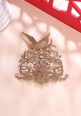 Men Artificial Stones And Beads Brooch