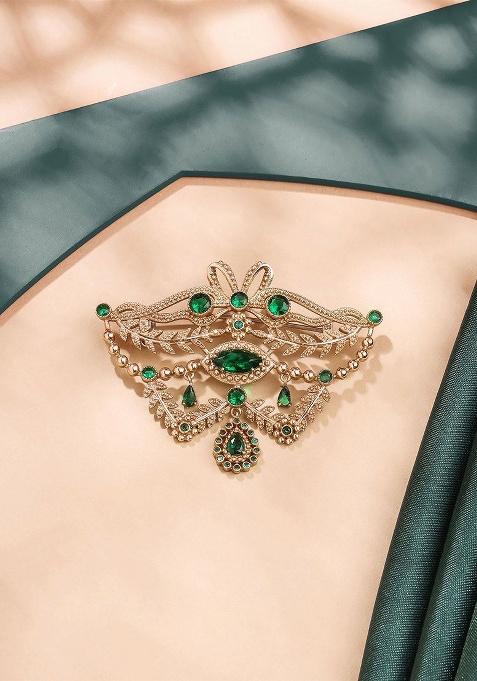 Men Stone Studded Muse Brooch