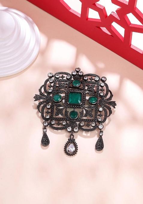 Men Brass Royal Rustic Brooch