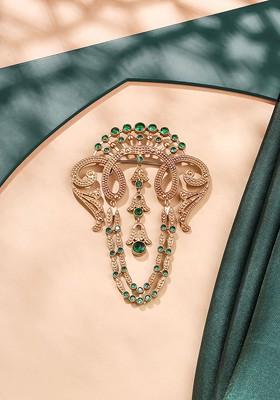 Men Brass Victorian Tales Charm Brooch