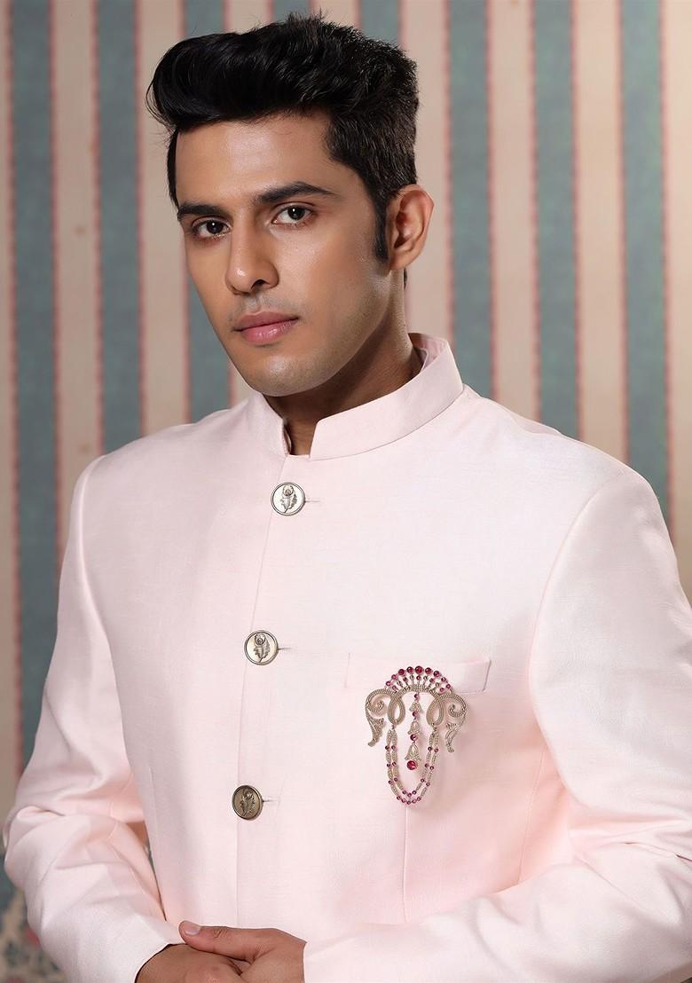 Brass Artificial Stones And Beads Studded Victorian Tales Brooch