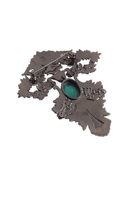 Men Stone Studded Brooch