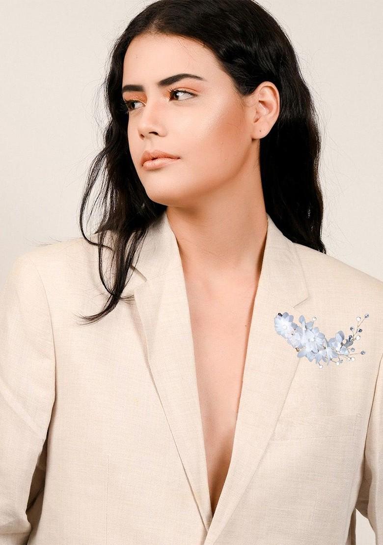 Embellished Floral Sheer Brooch