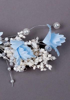 Floral Stones And Beaded Brooch