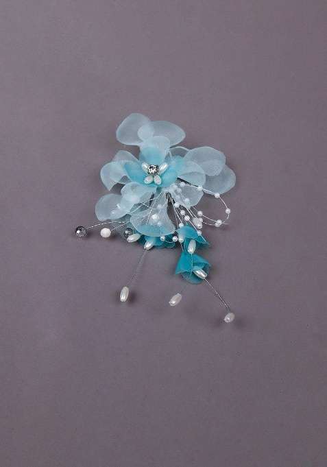 Blue Vibrant Floral Brooch