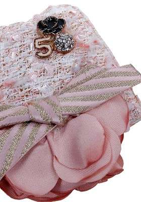 Creamy Baby Pink Bow Brooch - Indya
