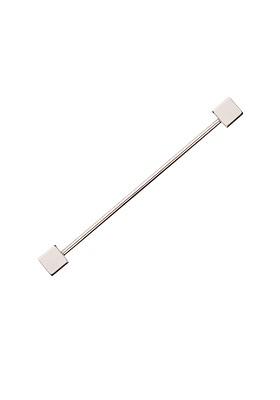 Men Silver Plated Cube Collar Bar Brooch