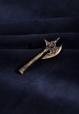 Men Brass Axe Charm Brooch