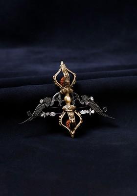 Men Bow Design Brooch