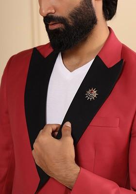 Men Metallic Fortune Star Brooch