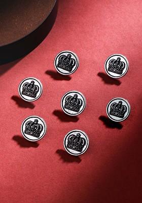 Set Of 7 Circular Textured Buttons