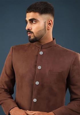 Set Of 5 Circular Daring Deer Textured Buttons