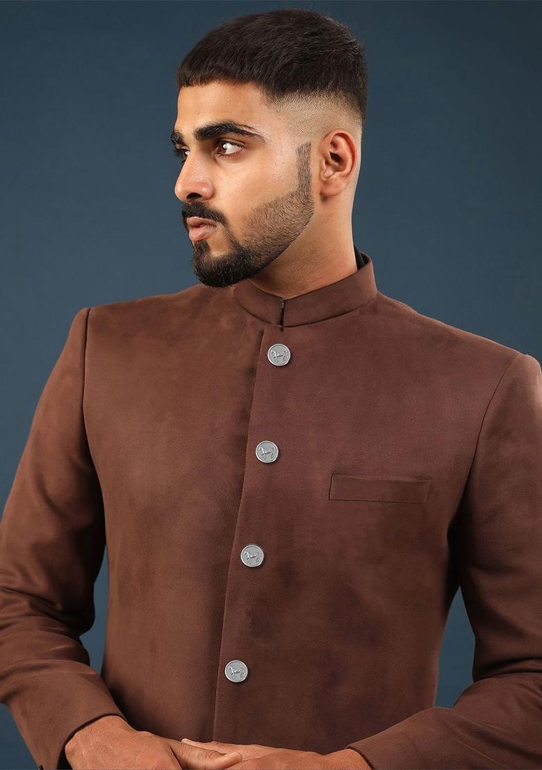 Set Of 5 Circular Daring Deer Textured Buttons