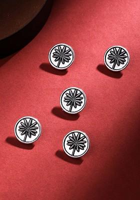 Men Of 5 Floral Button Set