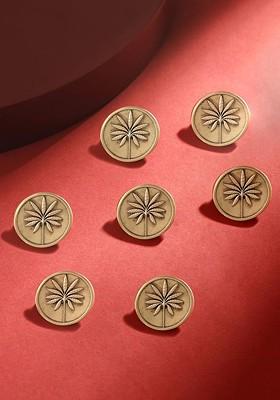 Men Set Of 7 Floral Buttons