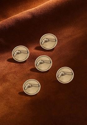 Men Set Of 5 Power Gun Buttons