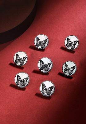 Men Set Of 7 Dainty Butterfly Buttons