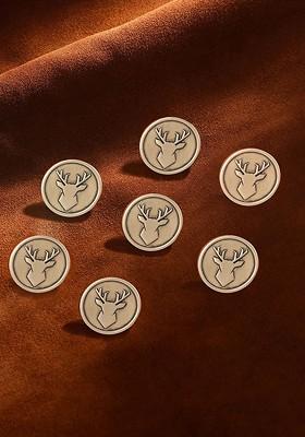 Men Set Of 7 Imperial Stag Buttons