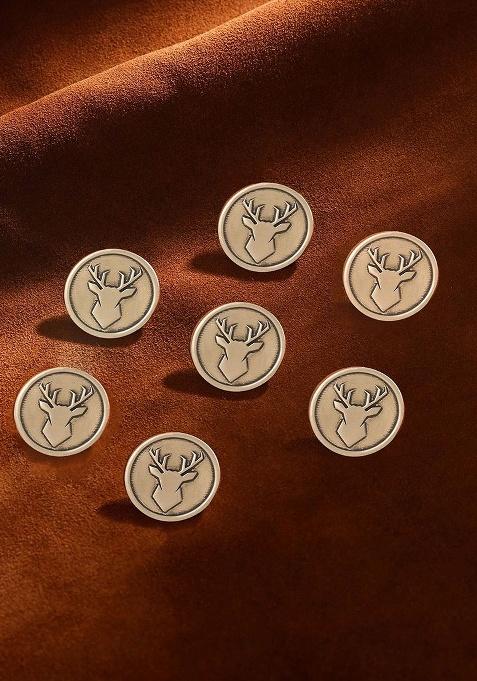 Men Set Of 7 Imperial Stag Buttons