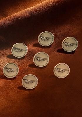 Men Set Of 7 Vintage Plane Buttons