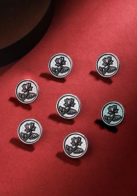 Men Set Of 7 Lotus Magic Button