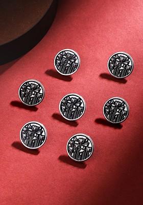 Men Set Of 7 Lotus Garden Buttons