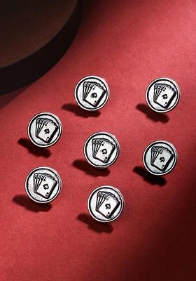 Men Set Of 7 Aces Rule Buttons