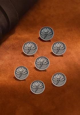 Men Set Of 7 Divine Lotus Brooches