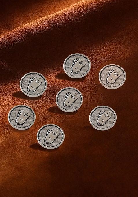 Men Set Of 7 Gold Biscuit Buttons