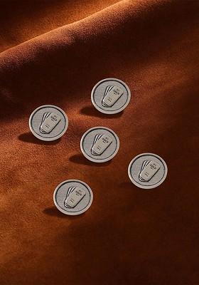 Men Set Of 5 Gold Biscuit Buttons