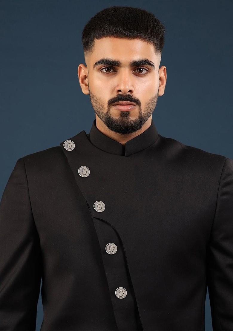 Men Set Of 5 Gold Biscuit Buttons