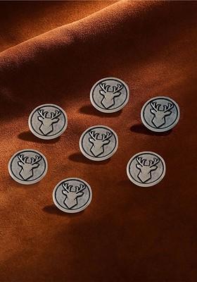 Men Set Of 7 Imperial Stag Buttons