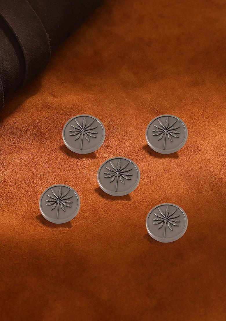 Men Set Of 5 Floral Buttons