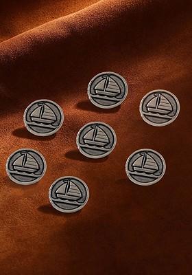 Men Set Of 7 Sailboat Buttons