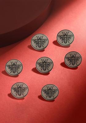 Men Set Of 7 Flying Wonder Buttons