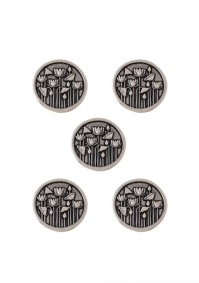 Men Set Of 5 Lotus Garden Brooches
