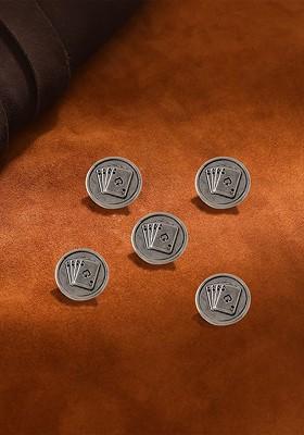 Men Set Of 5 Aces Rule Brooches