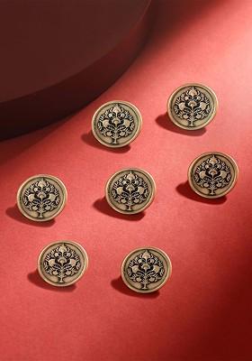 Men Set Of 7 Tree Motif Brooches