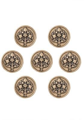 Men Set Of 7 Tree Motif Brooches