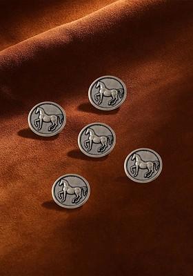 Men Set Of 5 Stallion Shimmer Buttons