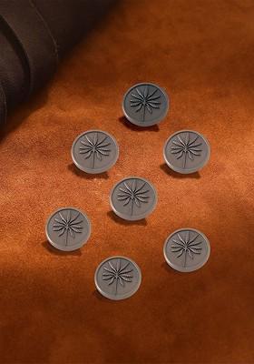 Men Set Of 7 Floral Buttons