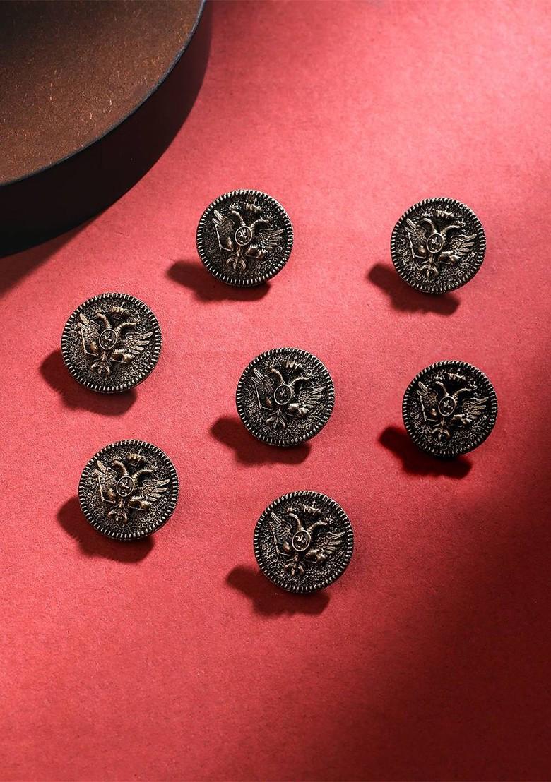 Men Set Of 7 Sacred Geometric Buttons