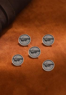 Men Set Of 5 Vintage Plane Buttons