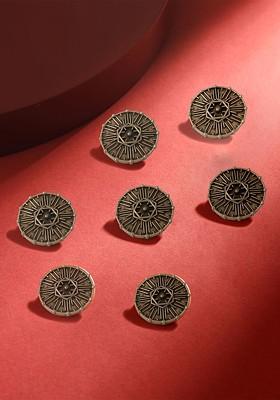 Men Set Of 7 Vintage Hexagon Buttons