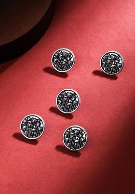 Men Set Of 5 Lotus Garden Buttons