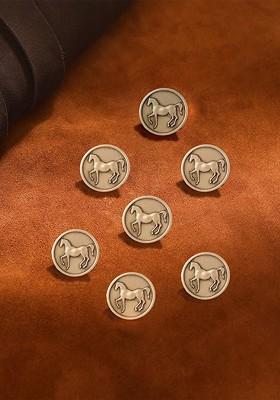 Men Set Of 7 Stallion Shimmer Buttons
