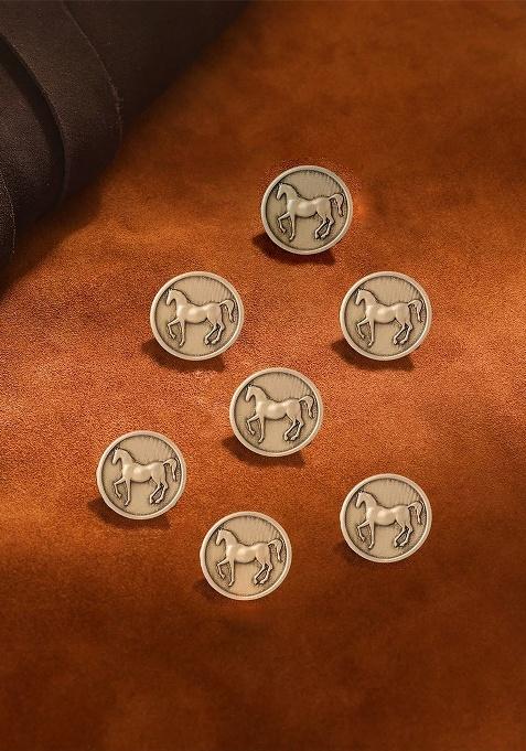 Men Set Of 7 Stallion Shimmer Buttons